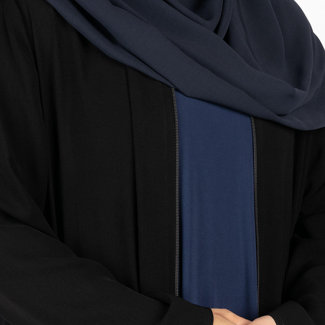 Sunnah Style Sleeveless Jersey Abaya Navy Blue